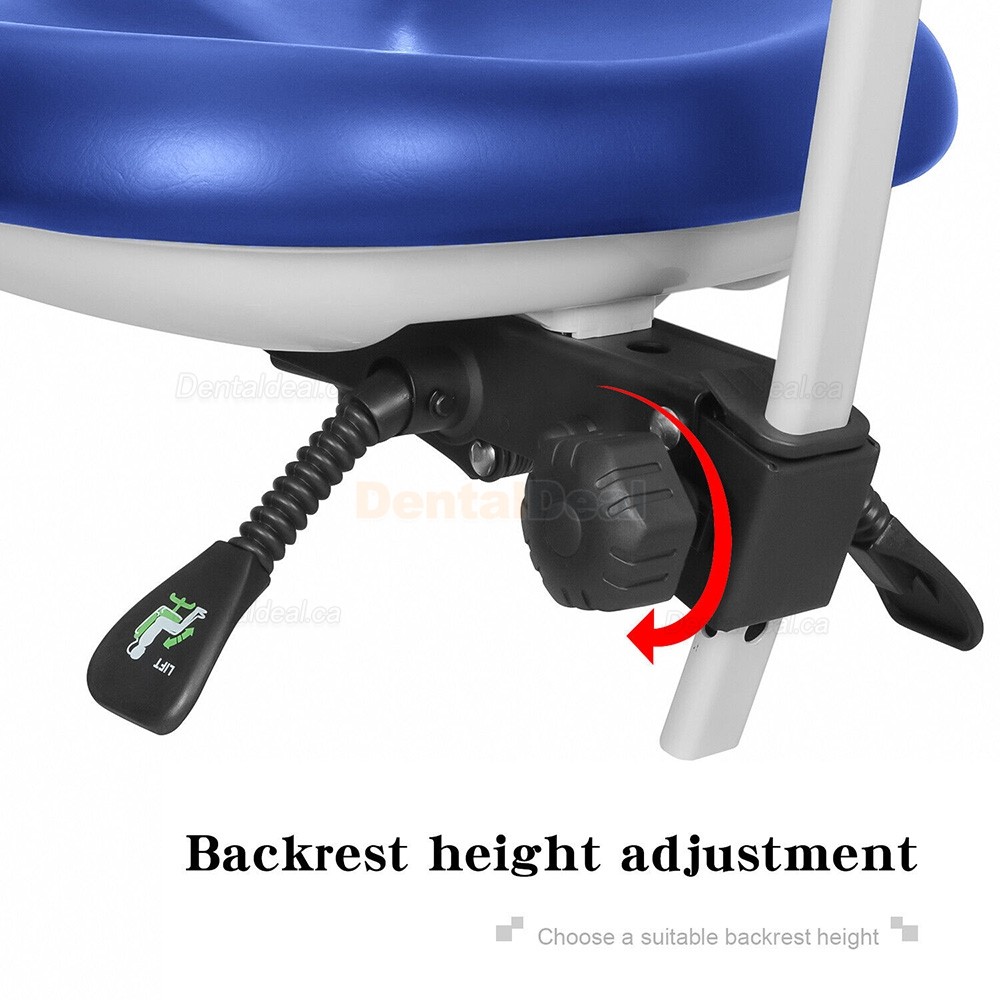 QY-600M-B2 Mobile Dental Assistant Stool Dental Operator Chair with Armrest 360&deg; Rotation